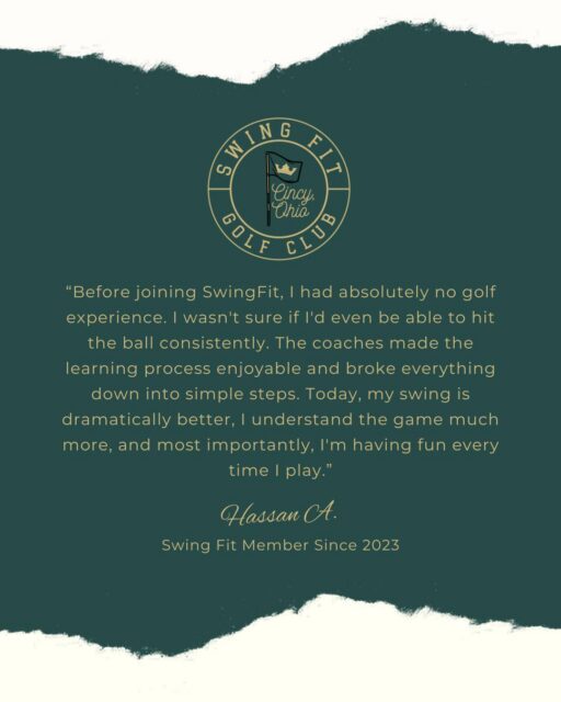 🏌️‍♂️ Success Story Spotlight 🏌️‍♂️

Hassan started his golf journey at Swing Fit Golf Club, and now he's regularly shooting in the 80s!

Through lessons, practice, club fitting, and dedication, he's transformed his game and continues to improve.

Ready to write your own success story? Come see what Swing Fit can do for your game.