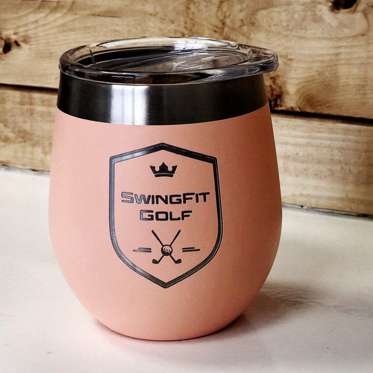 Wine Tumbler, Rose Swing Fit Golf Club